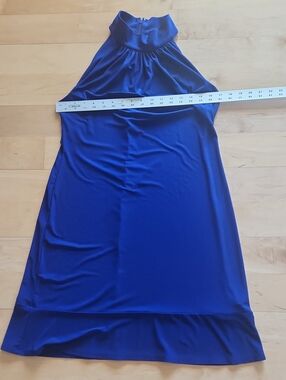 LAST CHANCE American Living Royal Blue Halter Maxi Dress